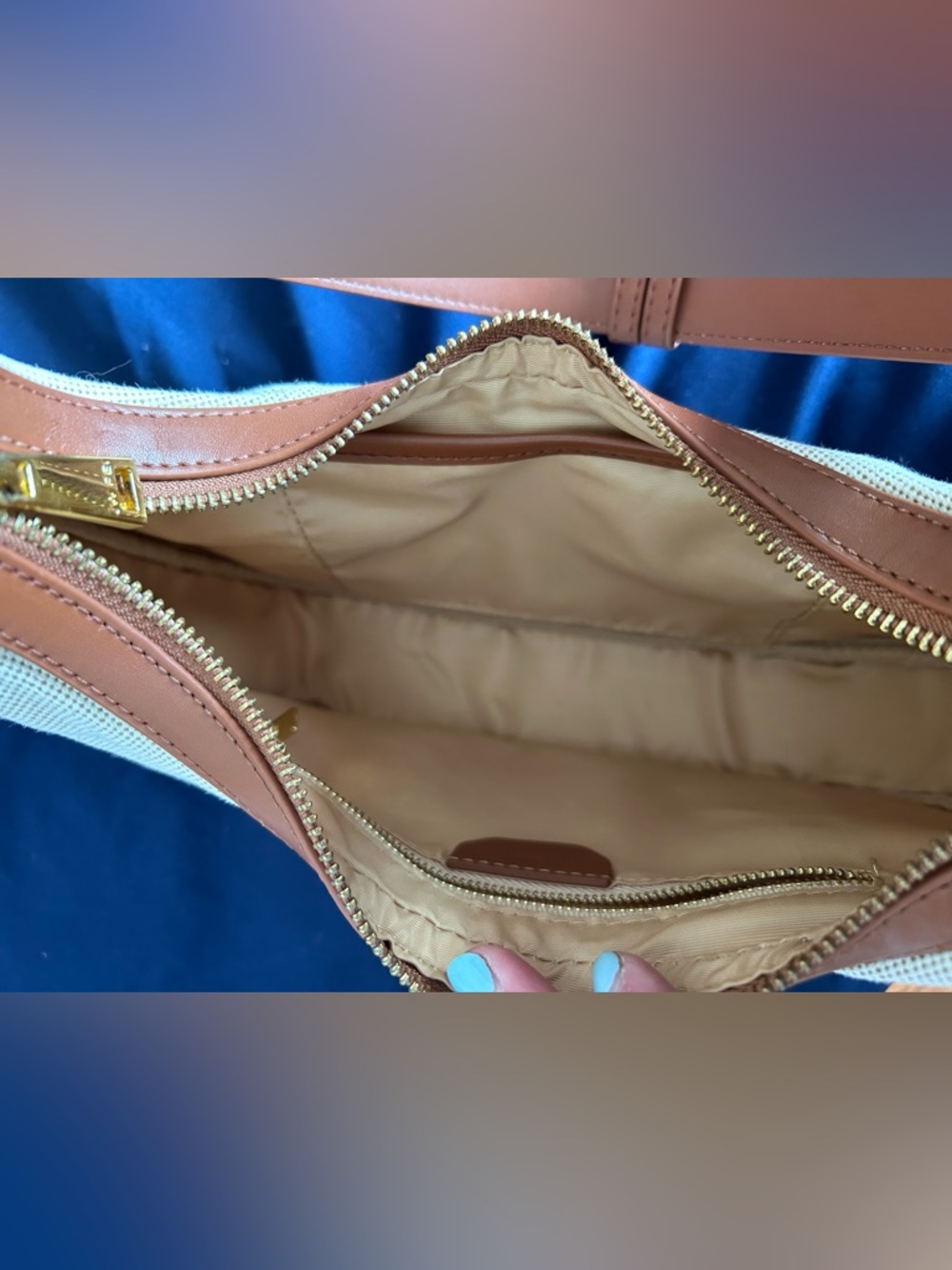 JW PEI Brown and Cream Handbag Boho Shoulder Purse EUC - Picture 10 of 11